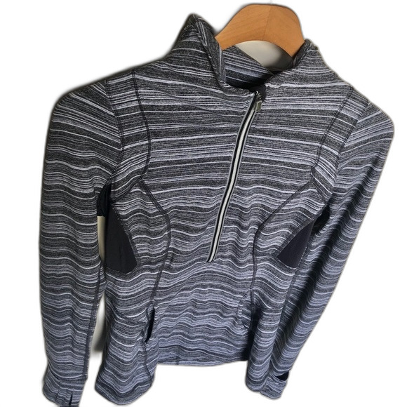 Lululemon Athletica Striped Pacesetter Pullover Jacket Size 6 - Picture 15 of 16